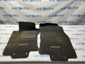Set of floor mats Nissan Rogue 14-20 cloth black, dry cleanable