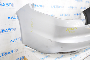 Rear bumper bare Porsche Panamera 14-16 for parking sensors, silver, scratches