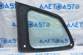 Window blind glass rear right Subaru Forester 14-18 SJ molding matte, glass green tint, seal peeled off