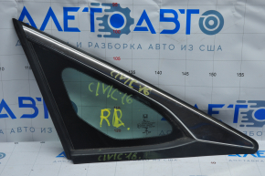 Window blind glass rear left Honda Civic X FC 16-21 4d scratches on chrome