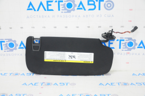 Left visor for Jeep Grand Cherokee WK2 16-22 black, without hook