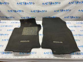 Set of floor mats Nissan Rogue 14-20 cloth black, dry cleanable