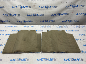Set of floor mats Nissan Rogue 14-20 rag beige, dry cleanable