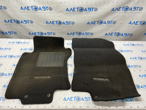 Set of floor mats Nissan Rogue 14-20 cloth black, dry cleanable