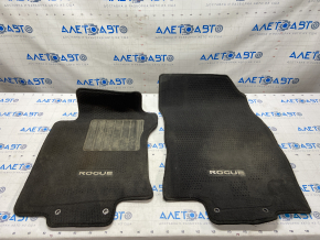 Set of floor mats Nissan Rogue 14-20 cloth black, dry cleanable