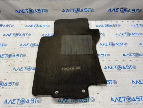 Carpet interior front left Nissan Rogue 14-20 cloth black, for dry cleaning