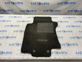 Carpet interior front left Nissan Rogue 14-20 cloth black, for dry cleaning