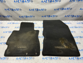 Set of floor mats for Nissan Versa Note 13-19 gray cloth, dry cleanable