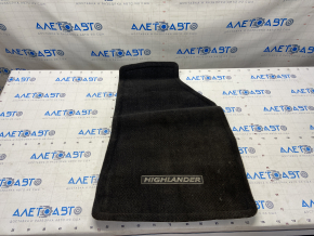 Carpet interior front right Toyota Highlander 08-10 cloth, black, dry cleanable