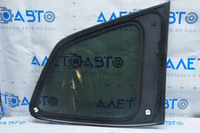 Window blind glass rear left Subaru Forester 14-18 SJ molding chrome, glass black tint, seal peeled off