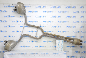 Exhaust pipe assembly Porsche Panamera 14-16 4.8 GTS resonator with barrels