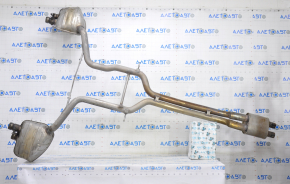 Exhaust pipe assembly Porsche Panamera 14-16 4.8 GTS resonator with barrels