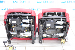 Complete set of seats Porsche Panamera 10-16 with airbag, electric, heating, ventilation, memory, red leather, Sport, + interior cards set, + central console front, rear, scratches, need
