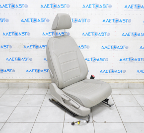 Passenger seat VW Passat b8 16-19 USA without airbag, manual, gray leather, without heating