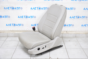Driver's seat VW Passat b8 16-19 USA without airbag, electric, gray leather, without headrest, without control