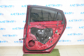 Door assembly rear right Chevrolet Volt 16- red G1E, keyless, scratches on chrome and trim