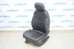 Driver's seat Chevrolet Volt 16- with airbag, mechanical, leather black, blue stitching, heated, worn