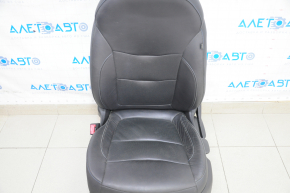 Driver's seat Chevrolet Volt 16- with airbag, mechanical, leather black, blue stitching, heated, worn