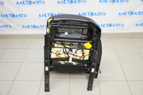 Driver's seat Chevrolet Volt 16- with airbag, mechanical, leather black, blue stitching, heated, worn