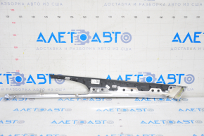 Molding door trim card rear left Porsche Panamera 10-16 chrome with carbon, worn
