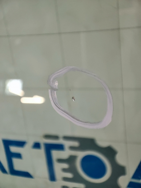 Tesla Model 3 18- heated windshield, sand, sealing rubber defect