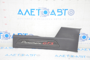 Door sill trim rear left Porsche Panamera 10-16 black, complete with insert, carbon, GTS with backlight, scratches
