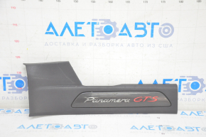 Door sill trim rear right Porsche Panamera 10-16 black, complete with insert, carbon, GTS with backlight, scratches