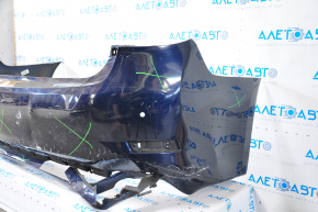 Bare rear bumper Lexus ES300h 13-18 for parking sensors, blue, torn, dented, fracture is strong