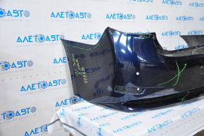 Bare rear bumper Lexus ES300h 13-18 for parking sensors, blue, torn, dented, fracture is strong