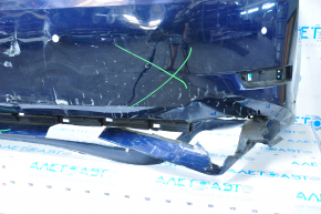 Bare rear bumper Lexus ES300h 13-18 for parking sensors, blue, torn, dented, fracture is strong