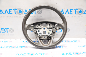 Steering wheel bare Lincoln MKX 16 - leather, brown, without heating, pressed