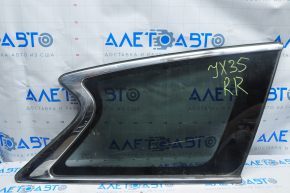 Window blind glass rear right Infiniti JX35 QX60 13-20 scratches on chrome, broken corner