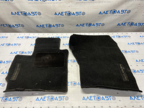 Set of floor mats for Mitsubishi Outlander 14-21 black cloth, dry cleanable