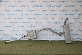 Exhaust line middle part with rear barrel Chevrolet Equinox 18-22 LYX FWD is flattened