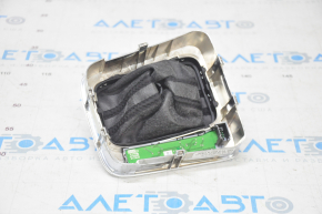 Automatic transmission knob with shifter cover VW Tiguan 09-17 leather black, chrome cover, scratches