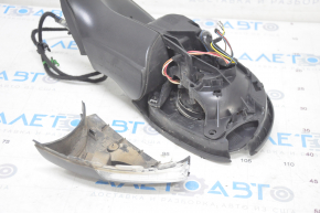Side mirror left VW Tiguan 09-17 6 pins, turn signal, heated, broken, missing cover, for spare parts