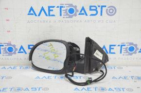 Side mirror left VW Tiguan 09-17 6 pins, turn signal, heated, broken, missing cover, for spare parts