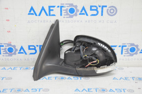 Side mirror left VW Tiguan 09-17 6 pins, turn signal, heated, broken, missing cover, for spare parts