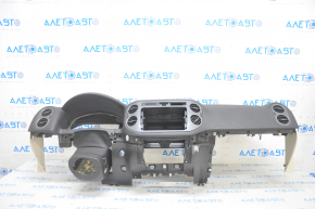 Torpedo front panel with AIRBAG VW Tiguan 09-17 black