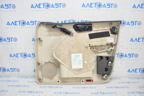 Front left door panel for VW Tiguan 09-17, beige with beige leather insert, leather armrest