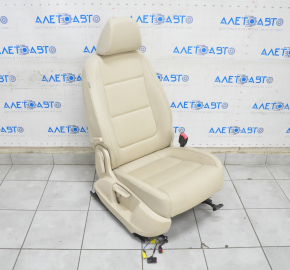 Passenger seat VW Tiguan 09-17 with airbag, manual, leather beige
