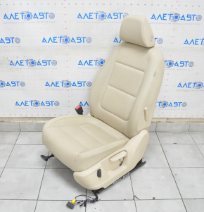 Driver's seat VW Tiguan 09-17 with airbag, electric + fur, beige leather