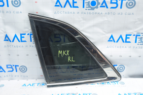 Window blind glass rear left Lincoln MKX 16- chrome, scratches on chrome