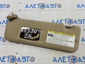 Left visor Lexus ES350 07-12 beige, for cleaning, without hook