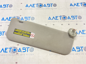 Left visor for Lexus ES350 07-12, gray, without hook