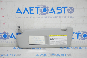 Left sun visor for Audi Q5 8R 09-12, gray, without hook
