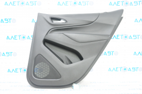 Door trim card rear right Chevrolet Equinox 18-21 black, armrest black leather, black insert, scratches