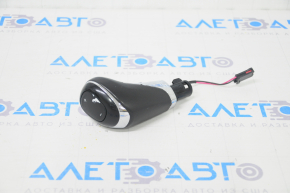 Chevrolet Equinox 18-19 gear knob leather black, worn, chrome swollen