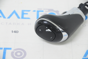 Chevrolet Equinox 18-19 gear knob leather black, worn, chrome swollen