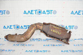 Exhaust line middle part with catalytic converter Nissan Rogue 14-20 stud defect
